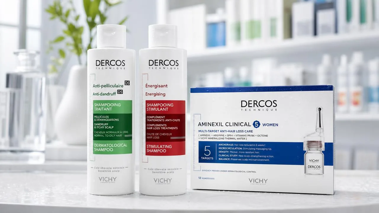 Vichy Dercos : l'expert dermatologique du cuir chevelu et des cheveux